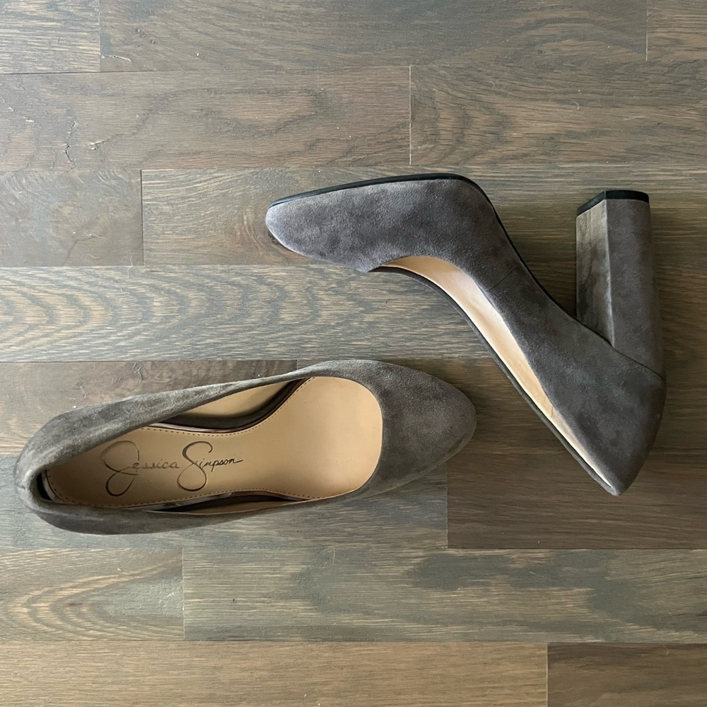 Jessica Simpson Charcoal Suede Heels